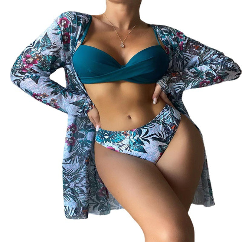 Long Sleeve Swimwear Three Piece Set