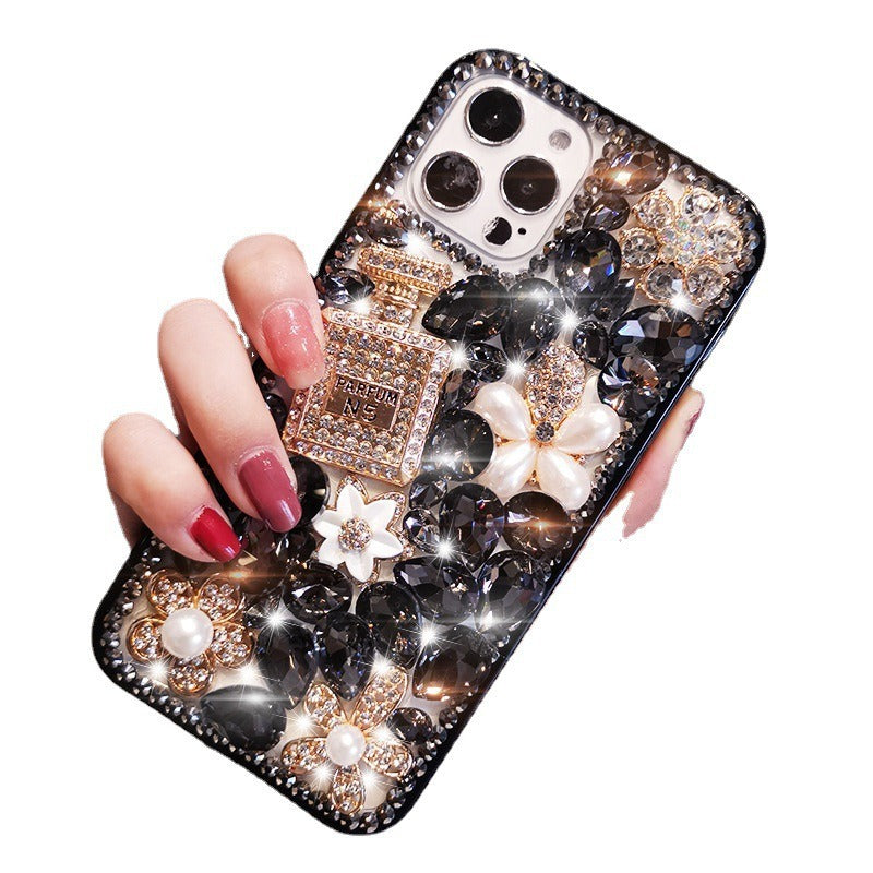 Luxury Rhinestone iPhone Case Perfume Bottle Design