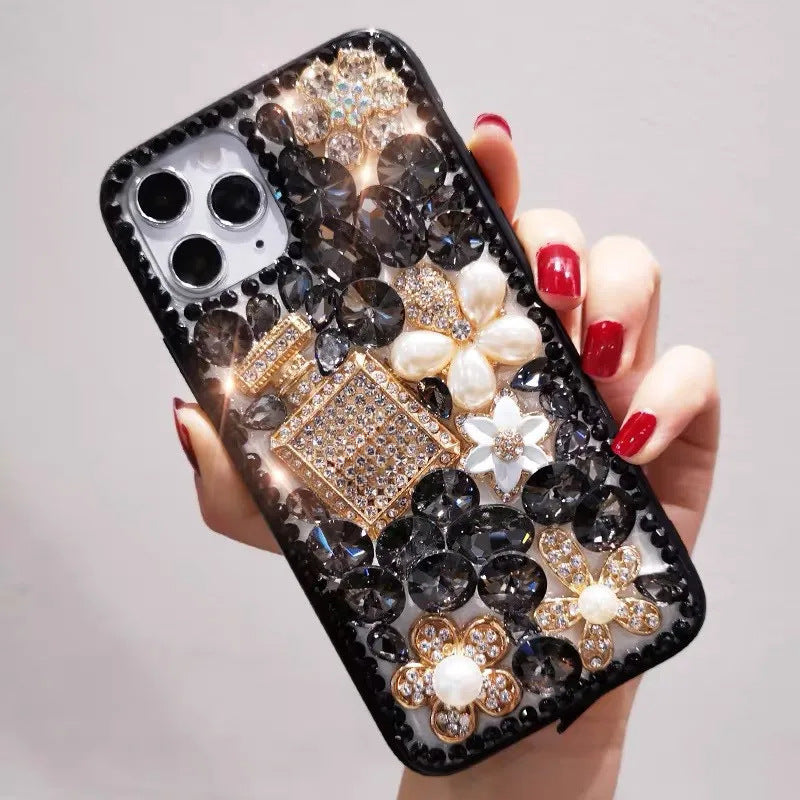 Diamond Rhinestone Perfume Bottle Phone Case