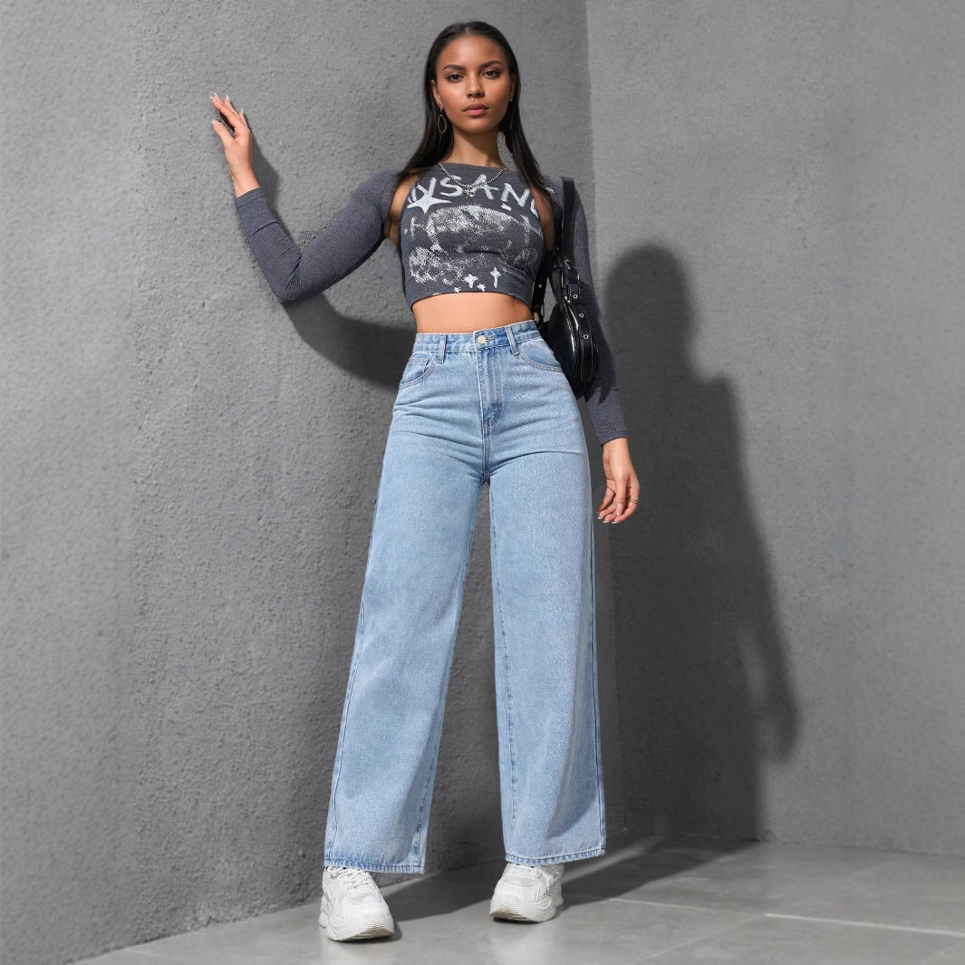 American wide-leg jeans for women