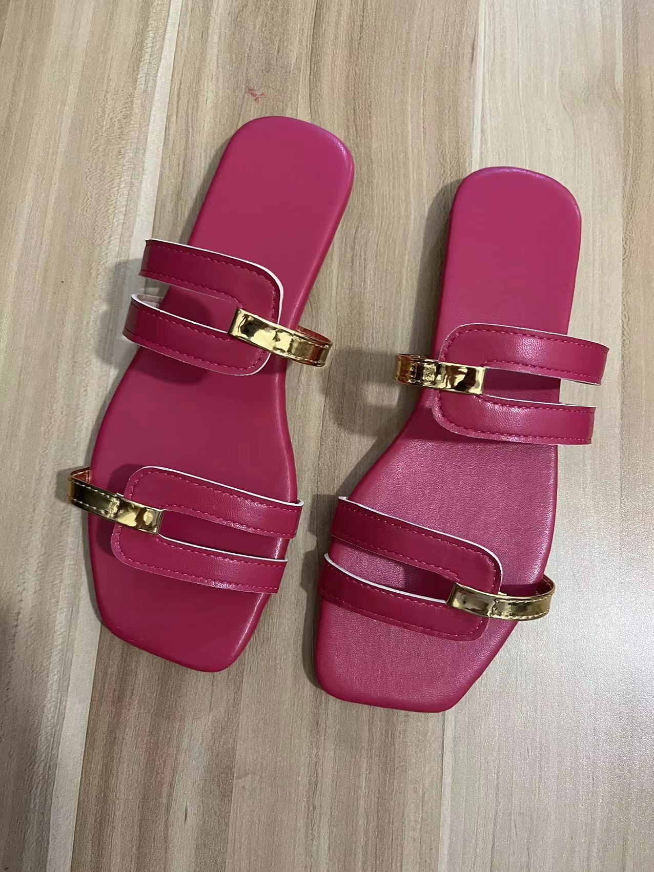 Womens Flat Sole Slip On Slippers