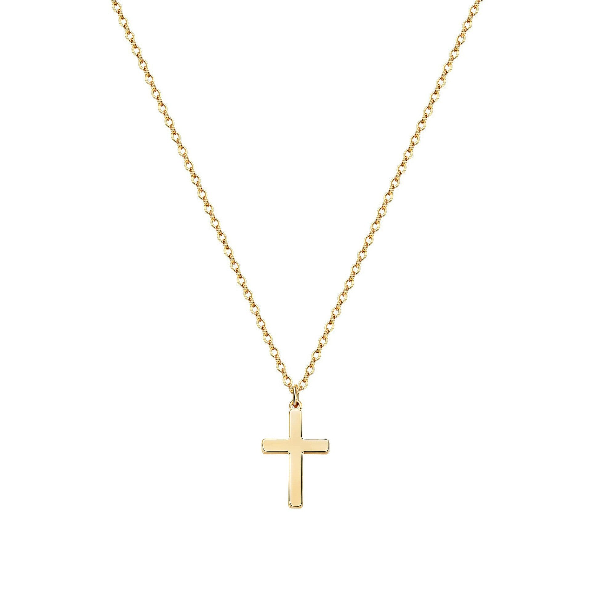 Simple Geometric Cross Pendant Necklace