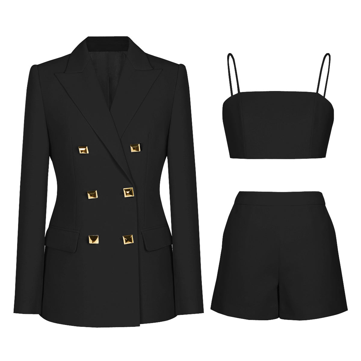 Women's Suspenders Suit Set