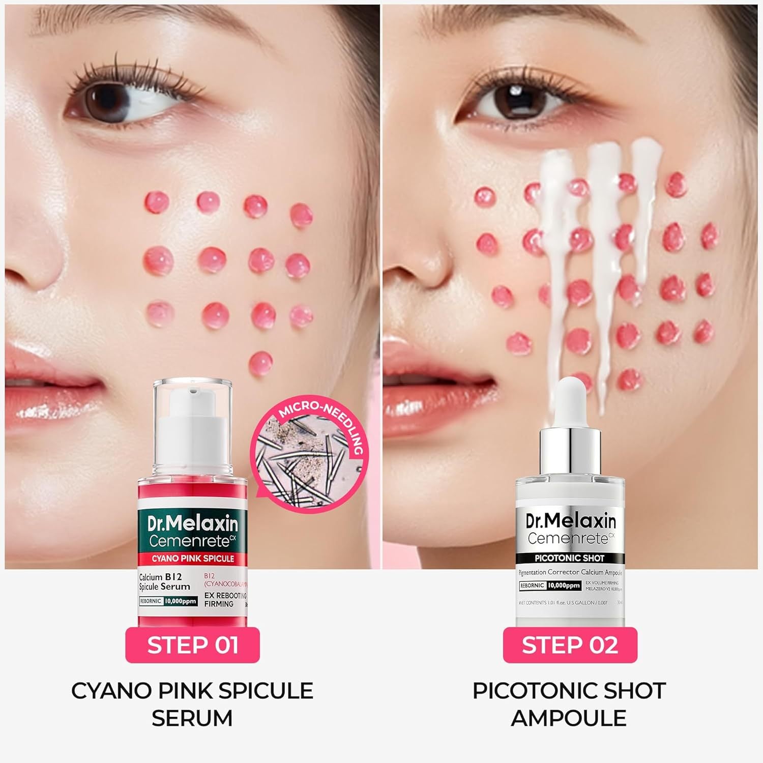 Pink Spicule Serum with Calcium Hydrating Set