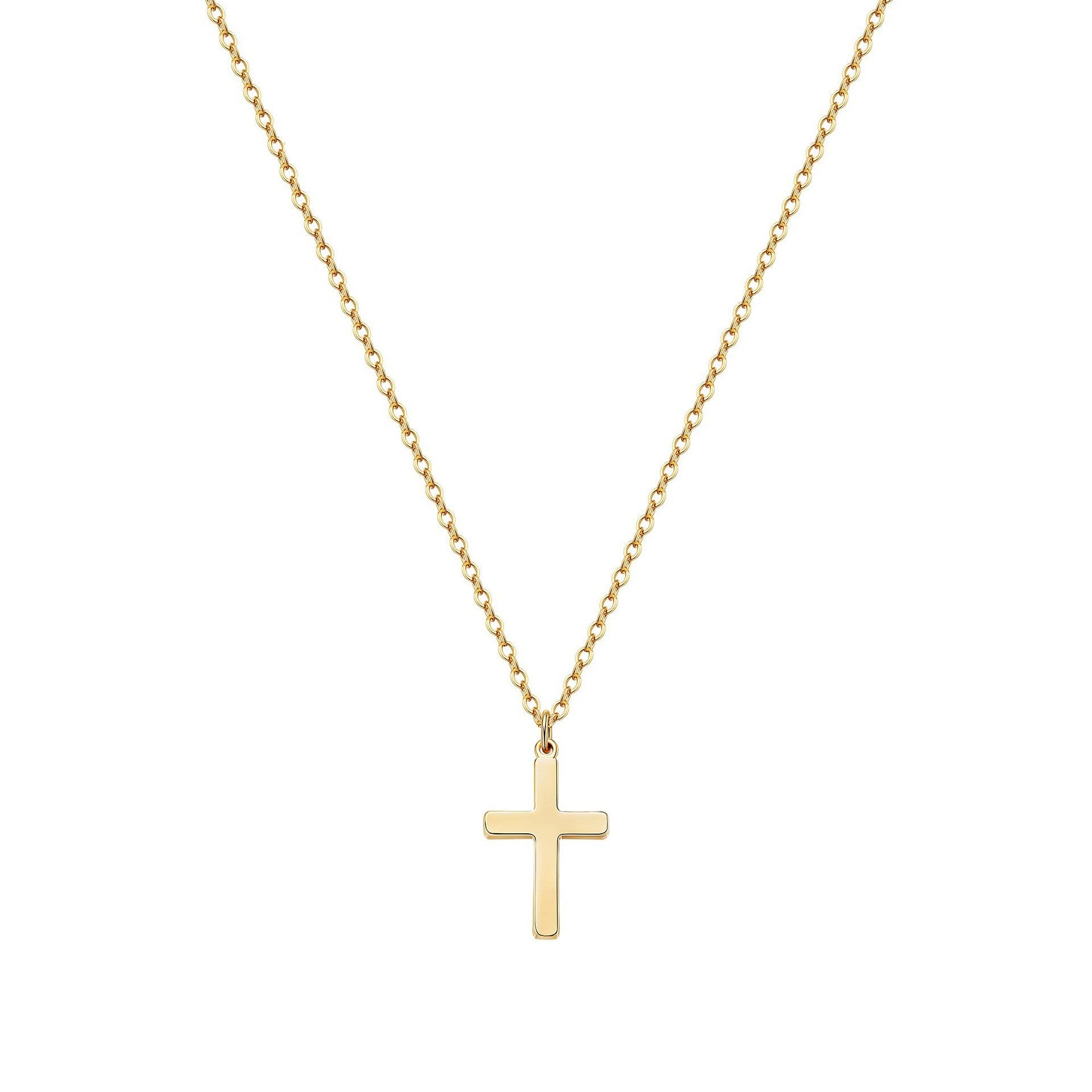 Simple Geometric Cross Pendant Necklace