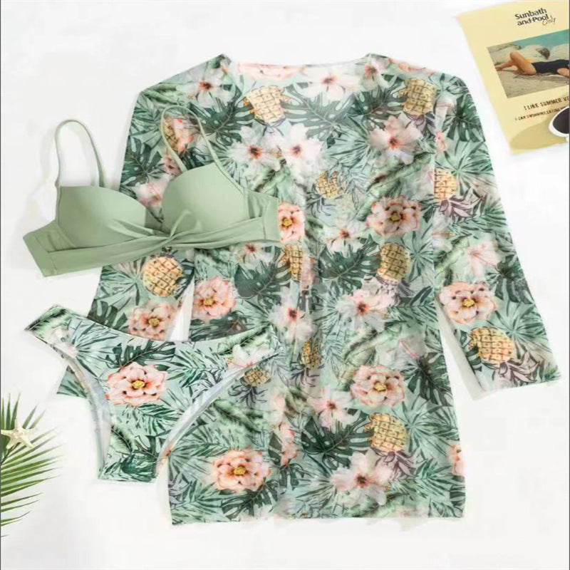 Long Sleeve Swimwear Three Piece Set