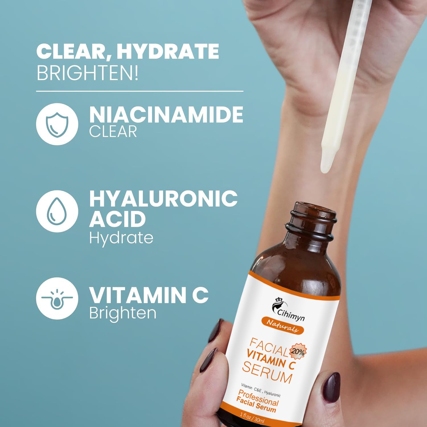 Facial Hydrating Brightening VC Essence Liquid