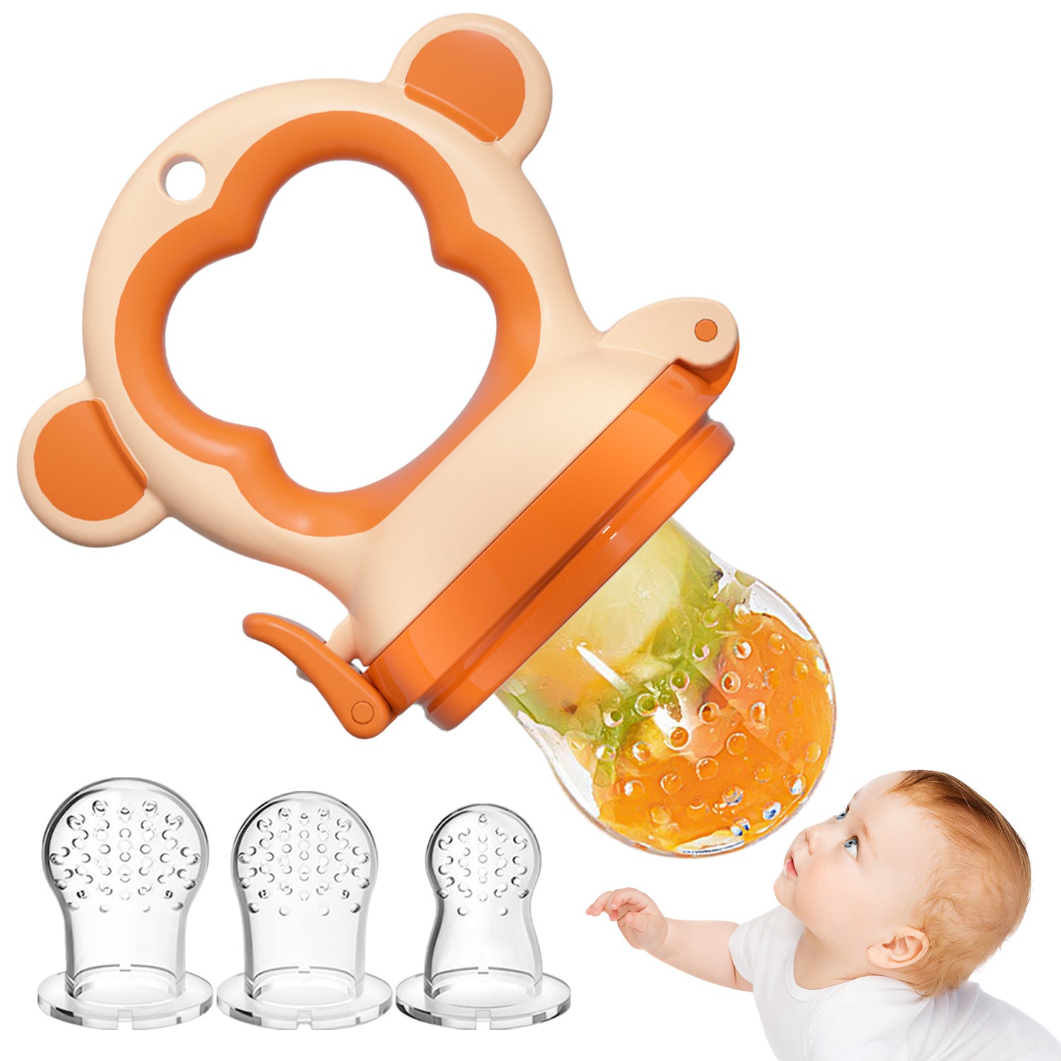 Silicone Baby Fruit Feeder Teether Pacifier