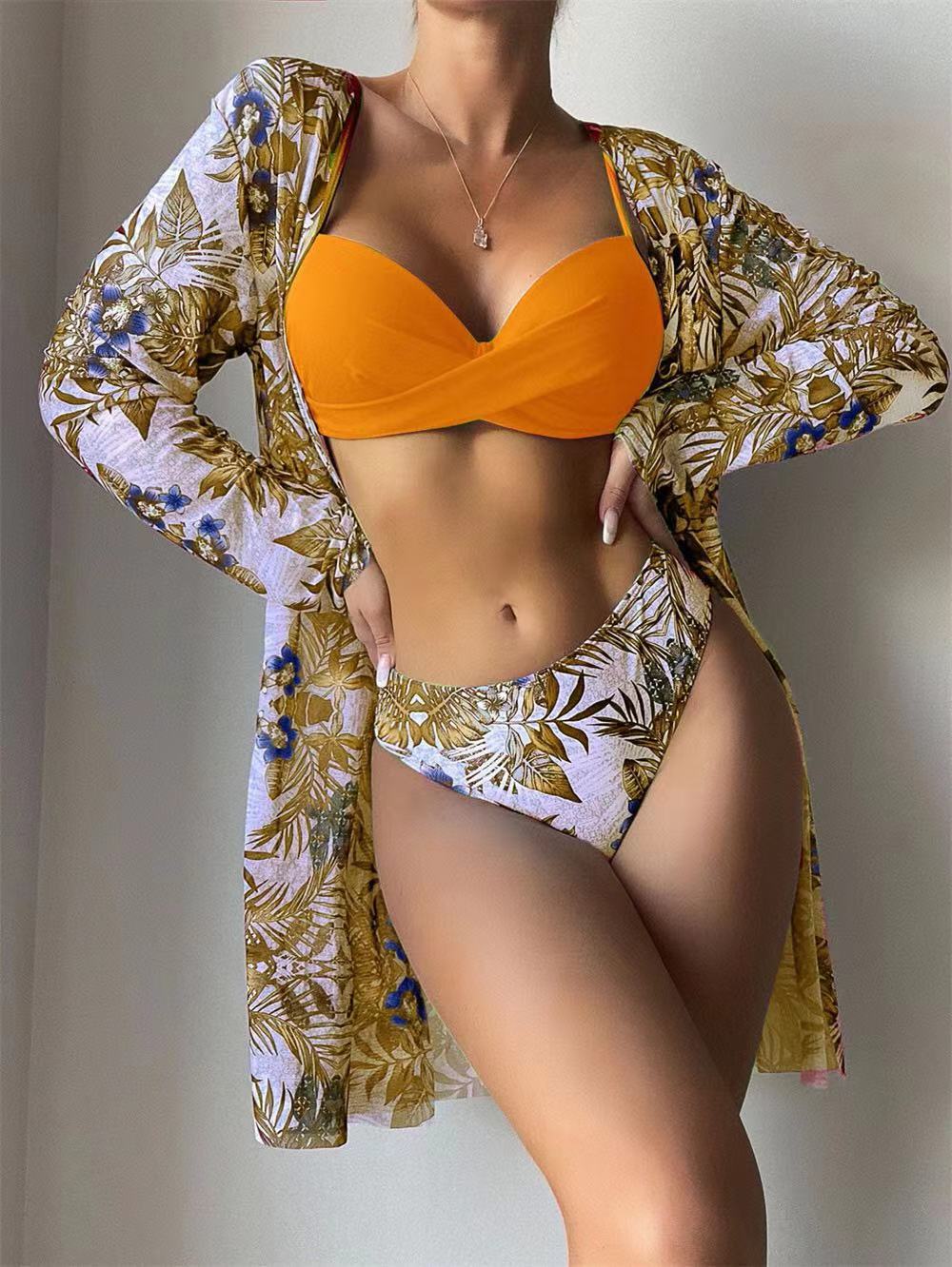 Long Sleeve Swimwear Three Piece Set