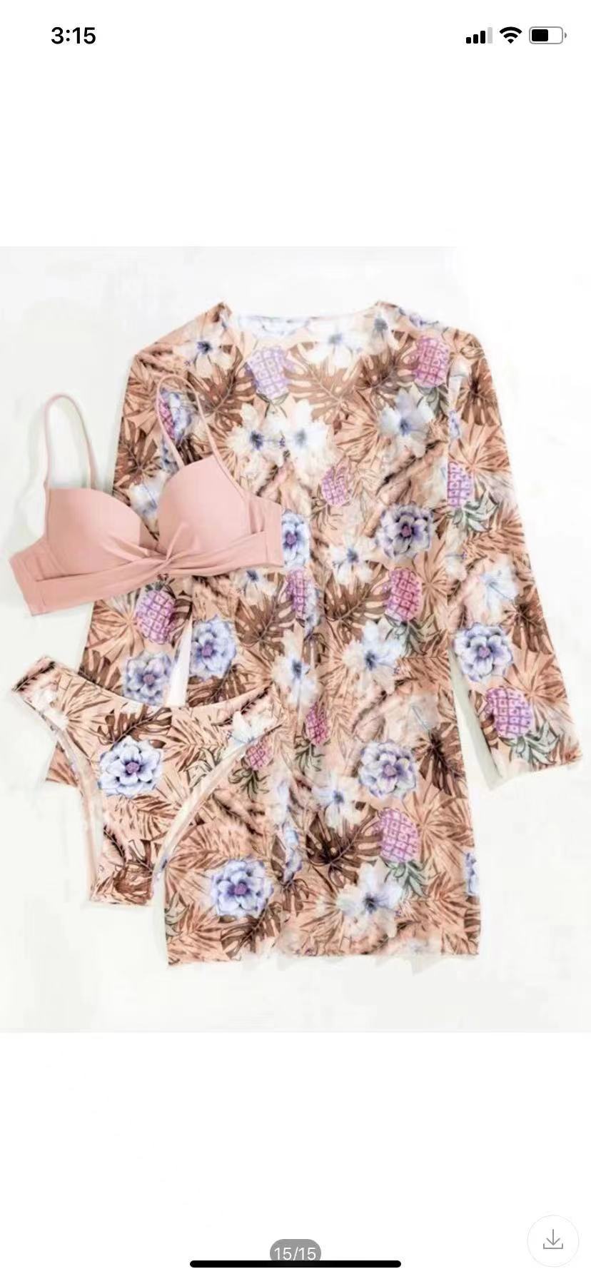 Long Sleeve Swimwear Three Piece Set