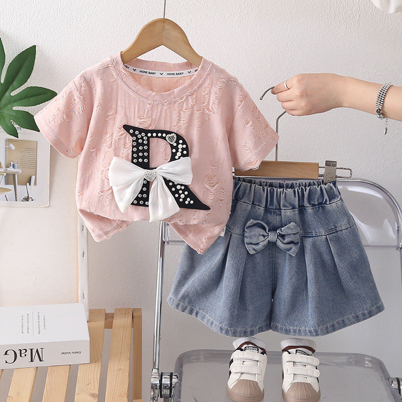Girls Summer Short Sleeve Outfit