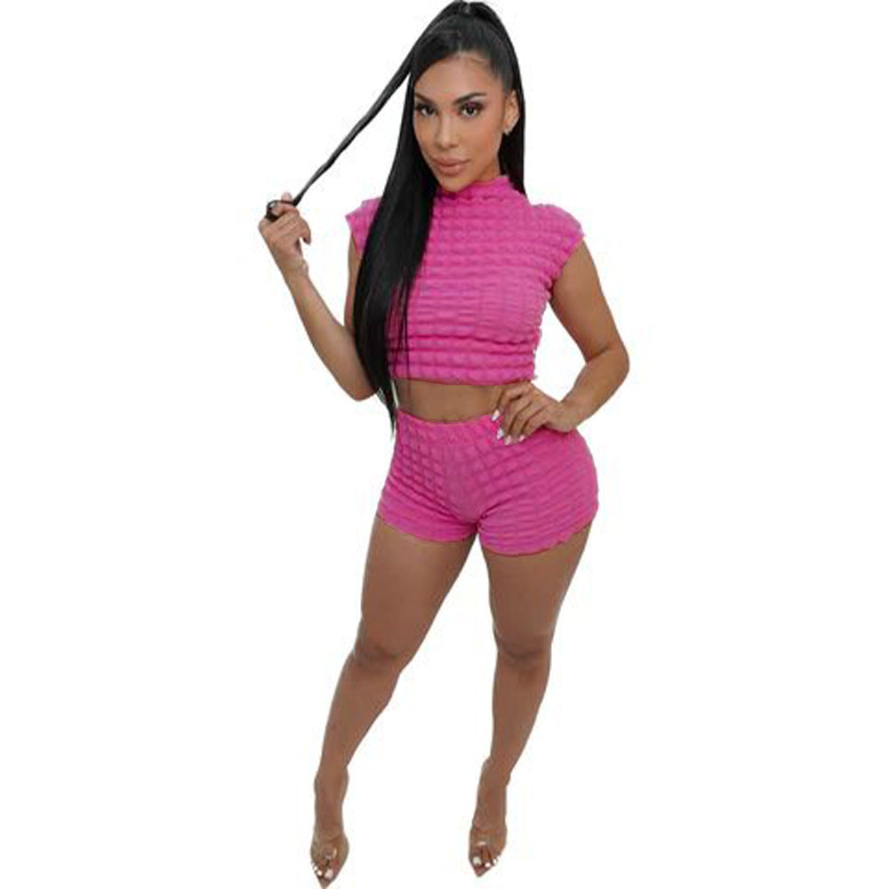 Women's Sleeveless Crop Top and Shorts