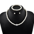 Pearl imitation three-piece set