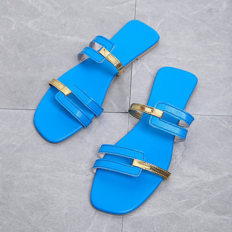 Womens Flat Sole Slip On Slippers