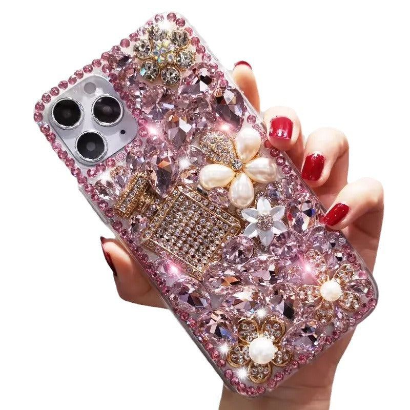 Diamond Rhinestone Perfume Bottle Phone Case