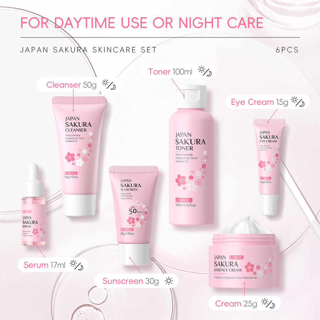 Six-piece skincare set