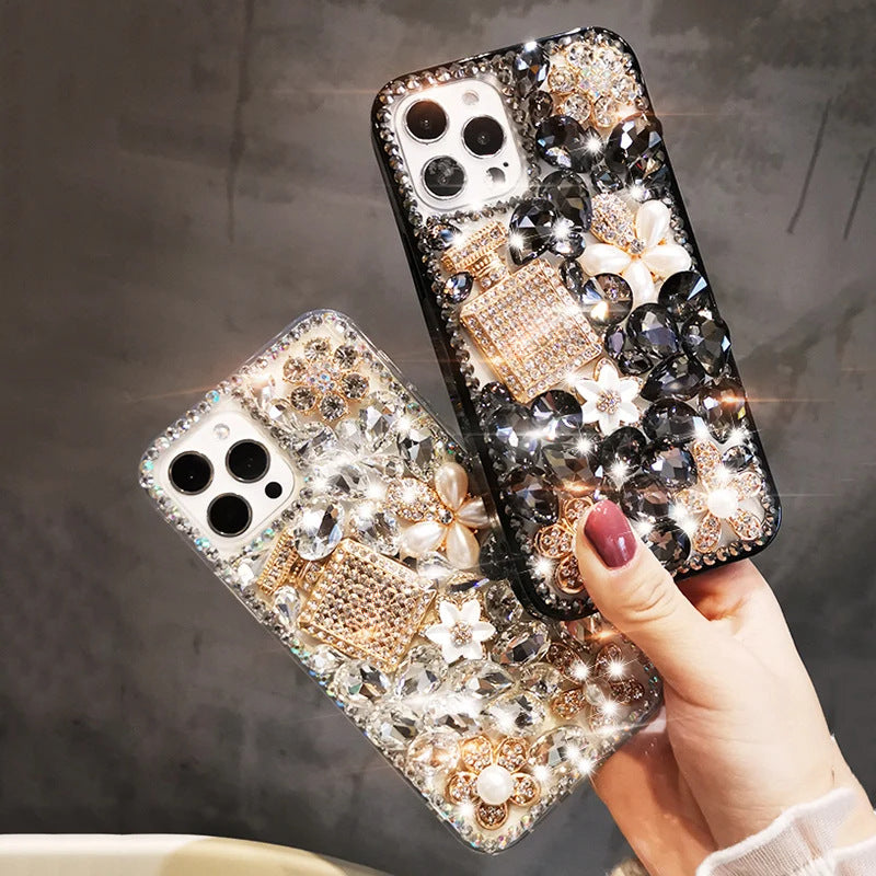 Diamond Rhinestone Perfume Bottle Phone Case