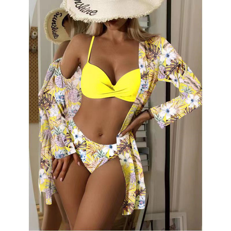 Long Sleeve Swimwear Three Piece Set