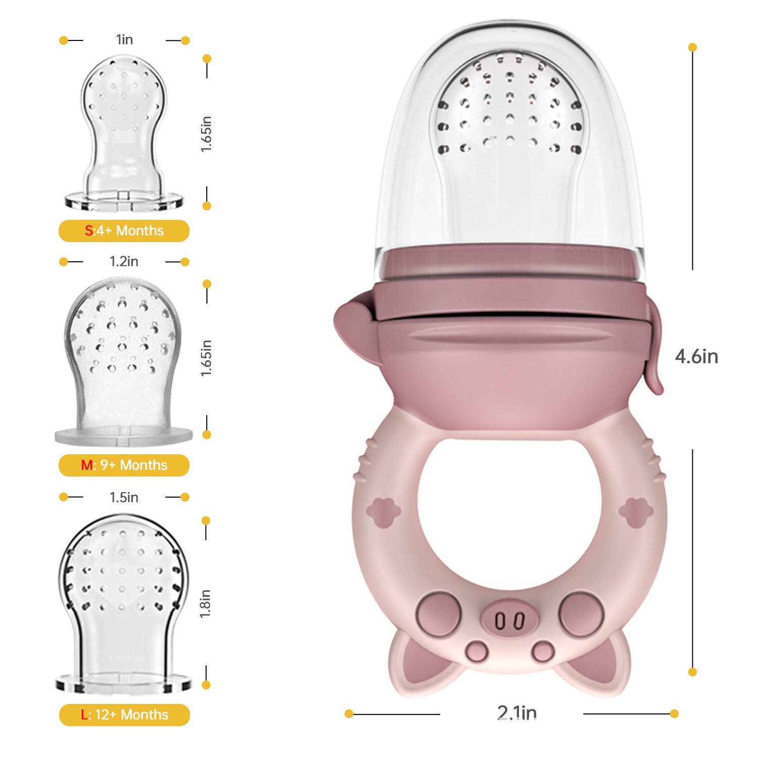 Silicone Baby Fruit Feeder Teether Pacifier