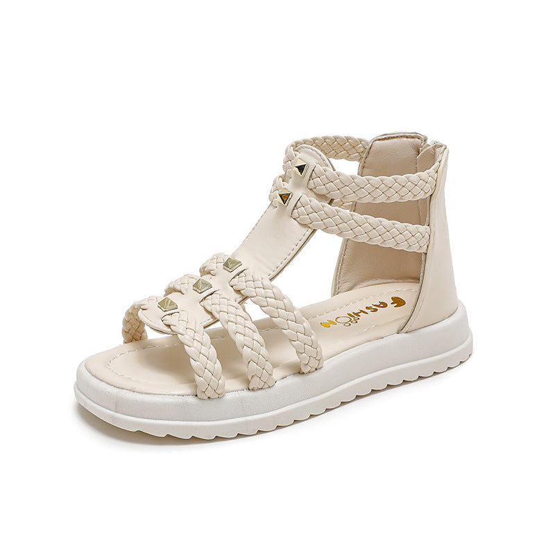 Girls Open-Toe Roman Sandals