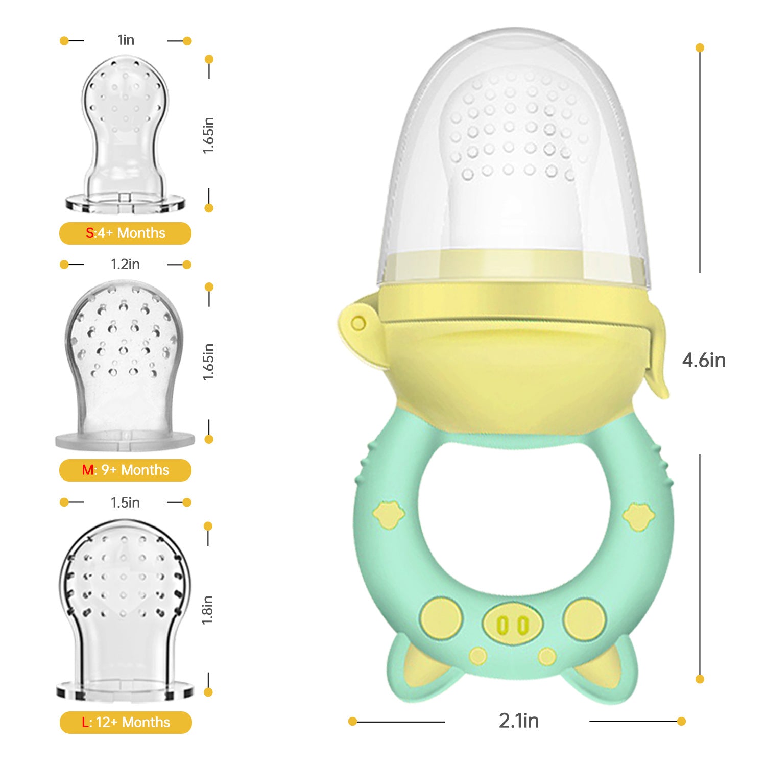 Silicone Baby Fruit Feeder Teether Pacifier