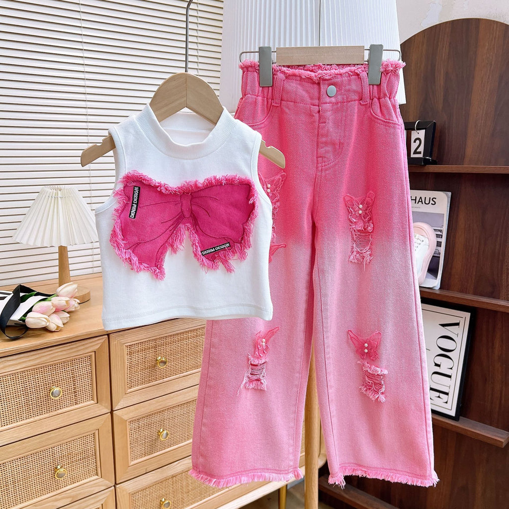 Sleeveless Ripped Jeans