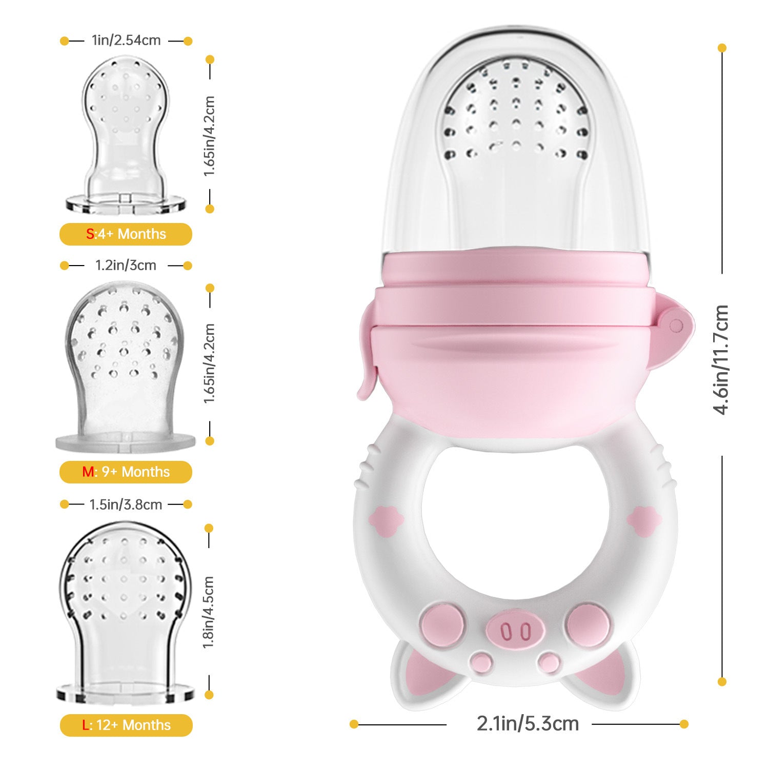 Silicone Baby Fruit Feeder Teether Pacifier