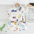 Boys Printed Short Sleeve Shirt and Shorts Set
