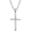 Stainless Steel Cross Pendant Cuban Chain Necklace