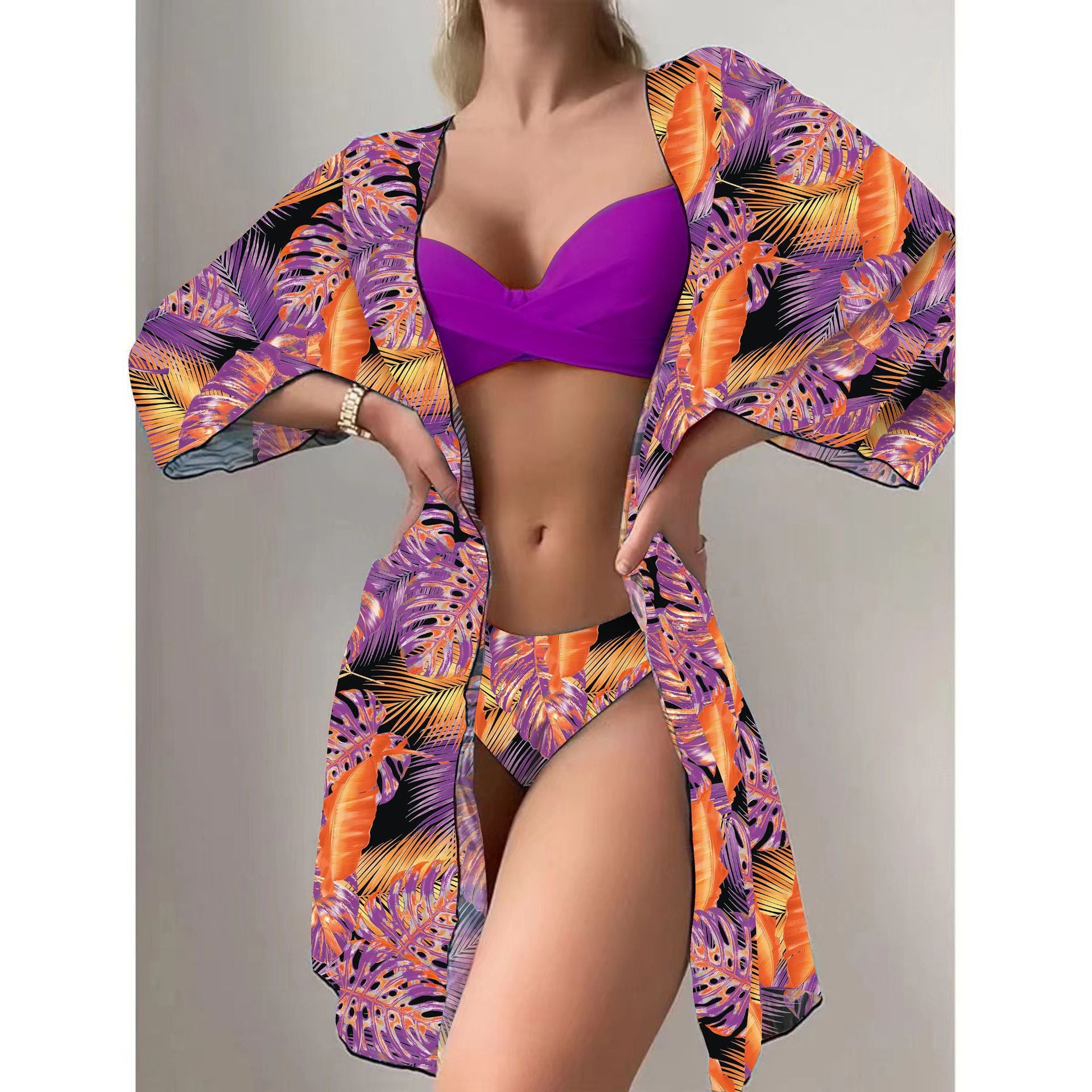 Long Sleeve Swimwear Three Piece Set