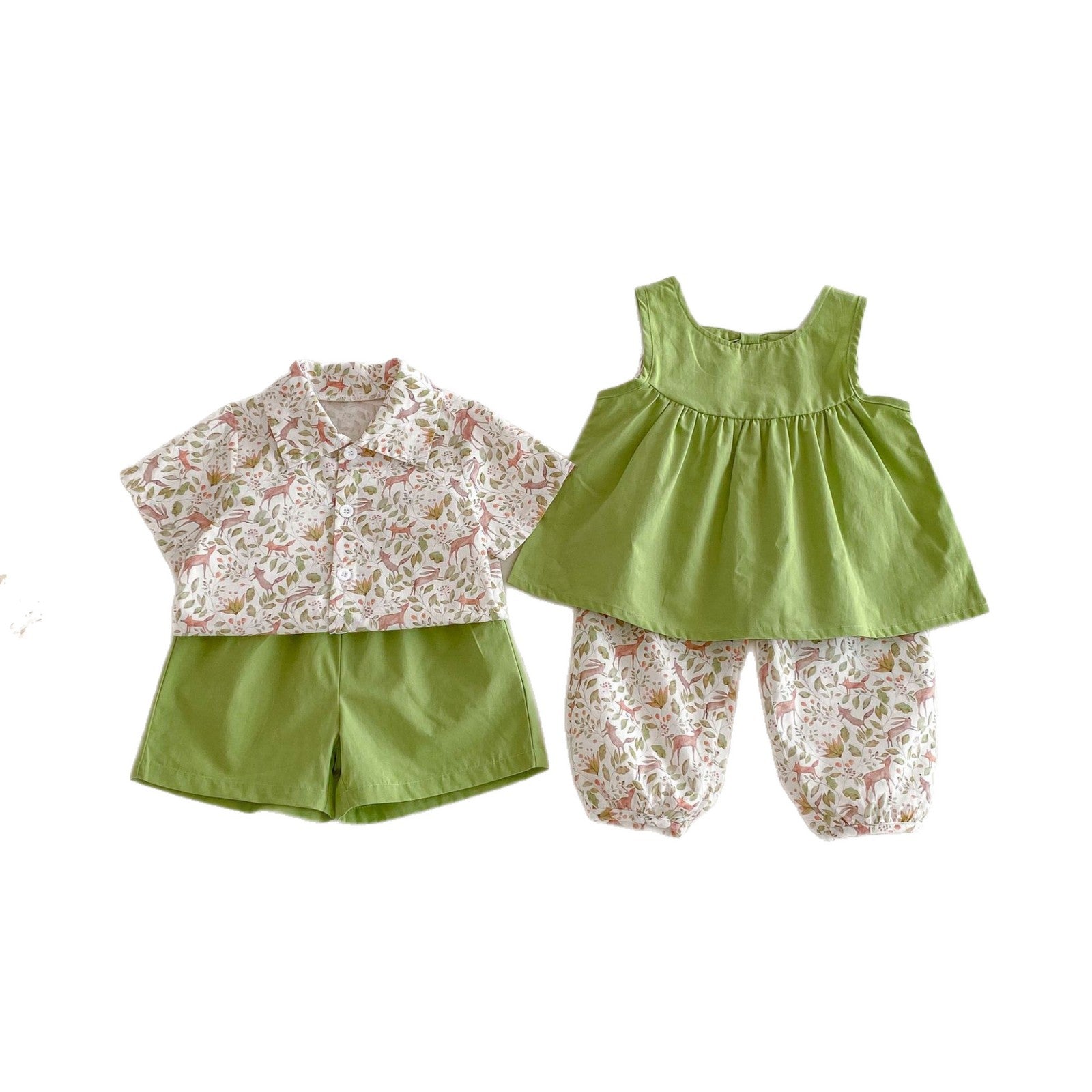 Children's suit floral shirt