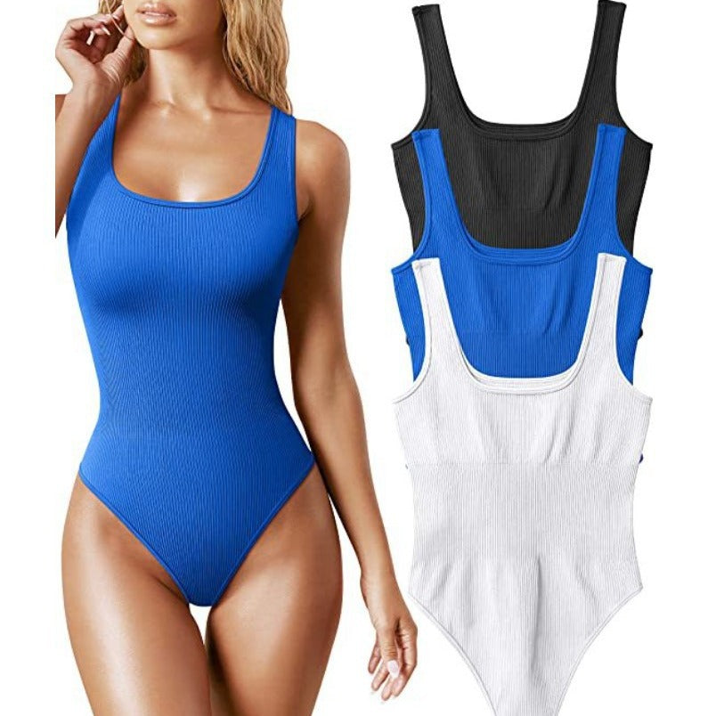 Womens U-Neck Sleeveless Jumpsuit