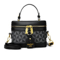 Retro Color Block Bucket Bag