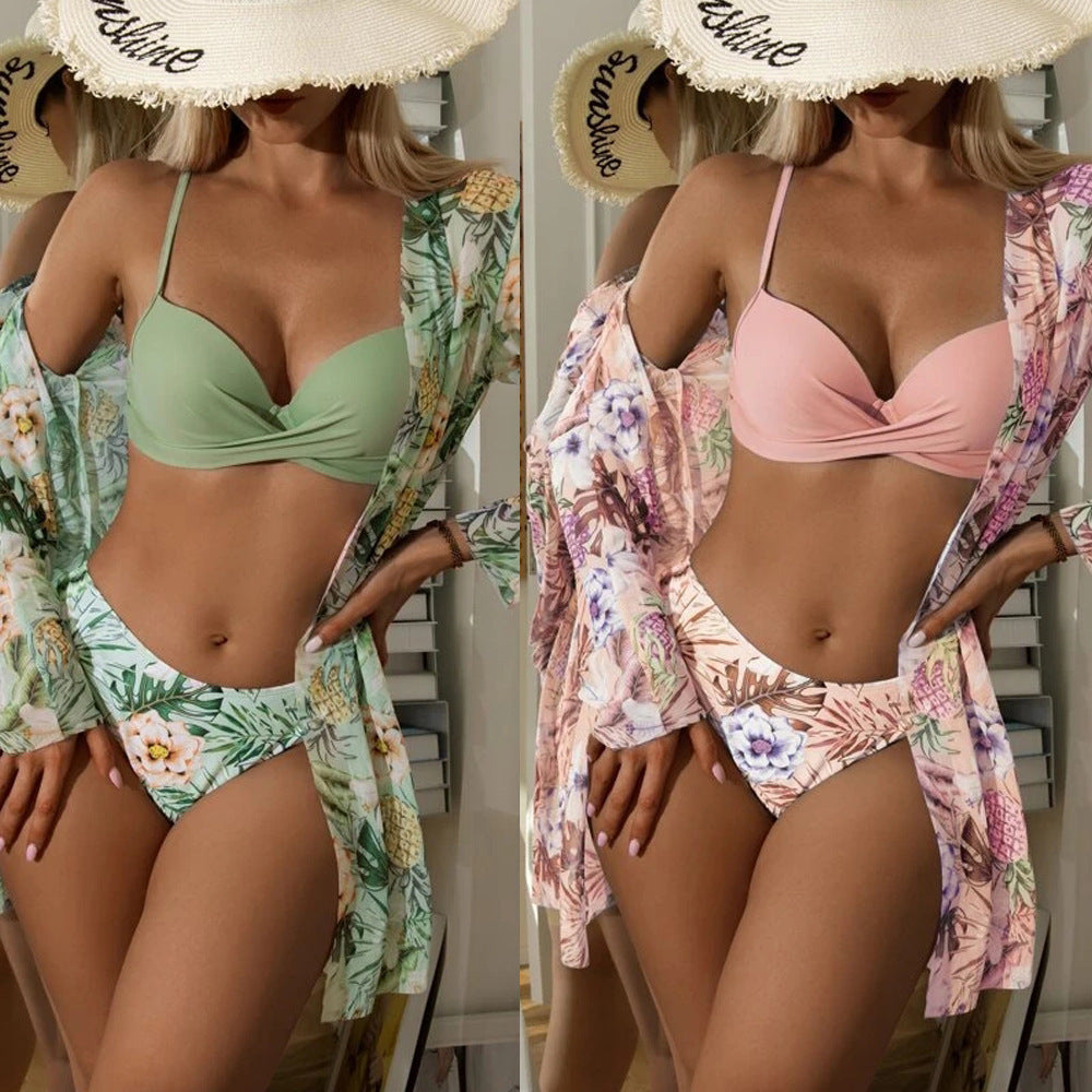 Long Sleeve Swimwear Three Piece Set