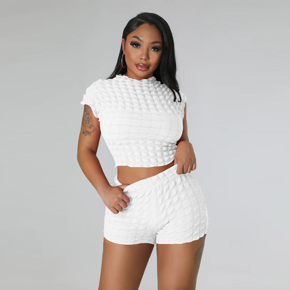 Women's Sleeveless Crop Top and Shorts