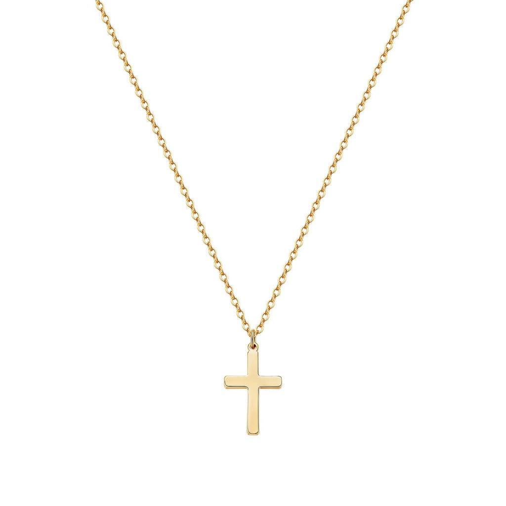 Simple Geometric Cross Pendant Necklace