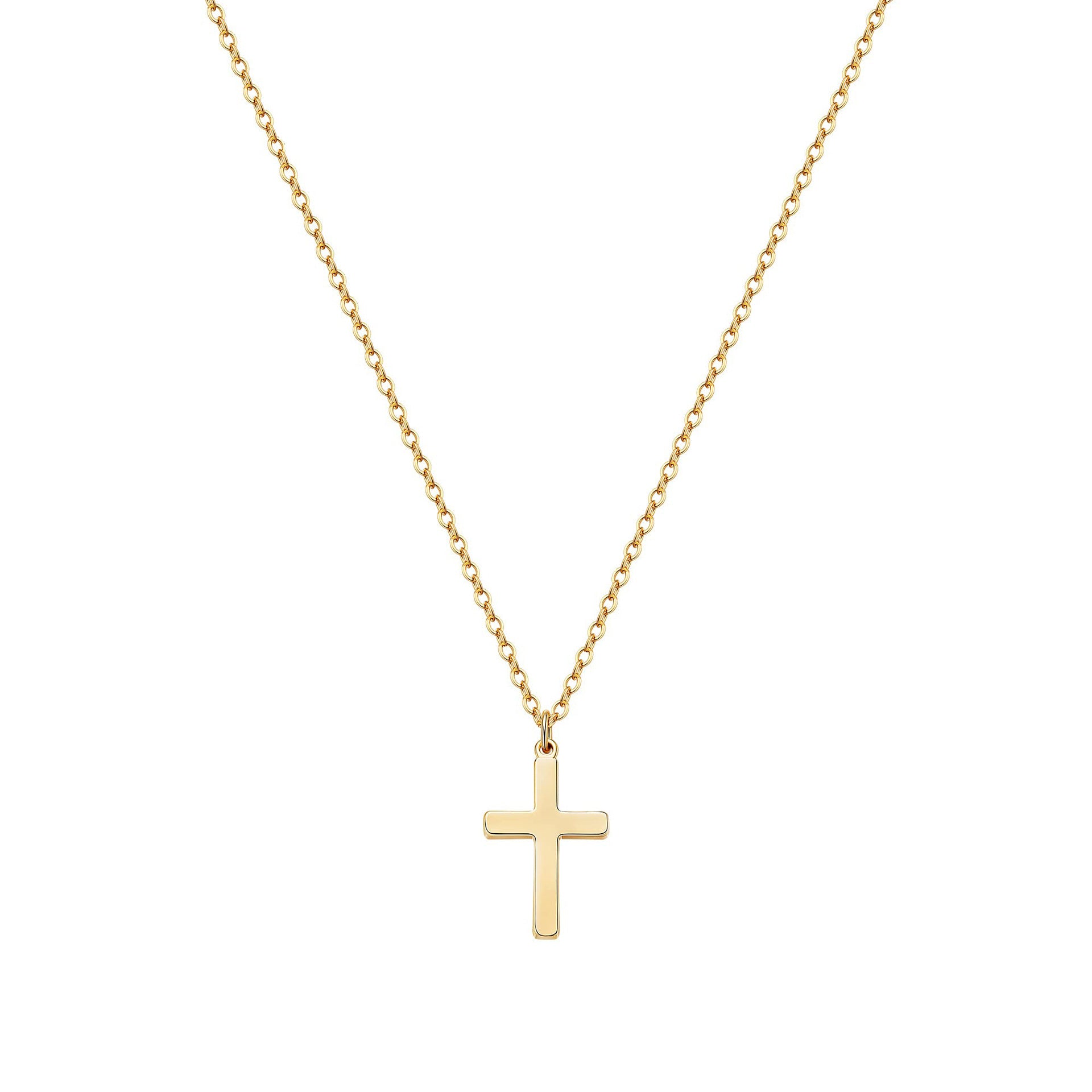Simple Geometric Cross Pendant Necklace