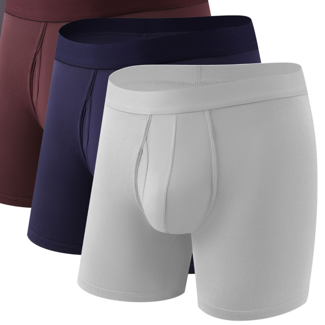 Men's Breathable Mid-Waist Boxer Briefs