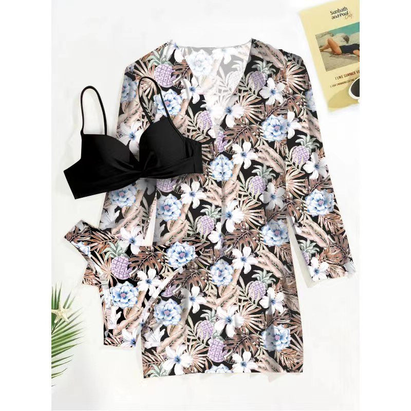 Long Sleeve Swimwear Three Piece Set