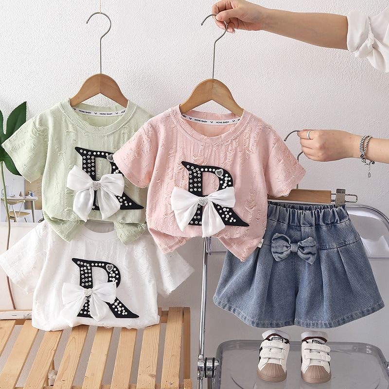 Girls Summer Short Sleeve Outfit