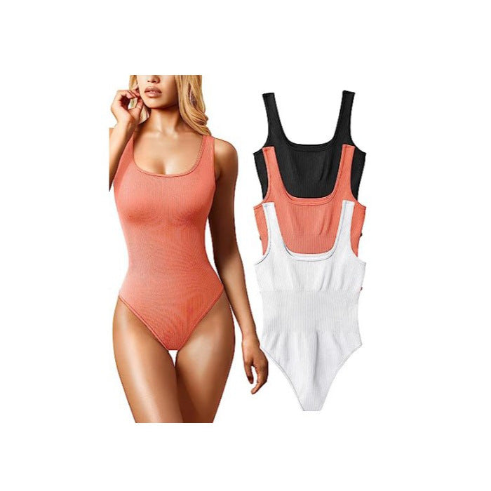 Womens U-Neck Sleeveless Jumpsuit